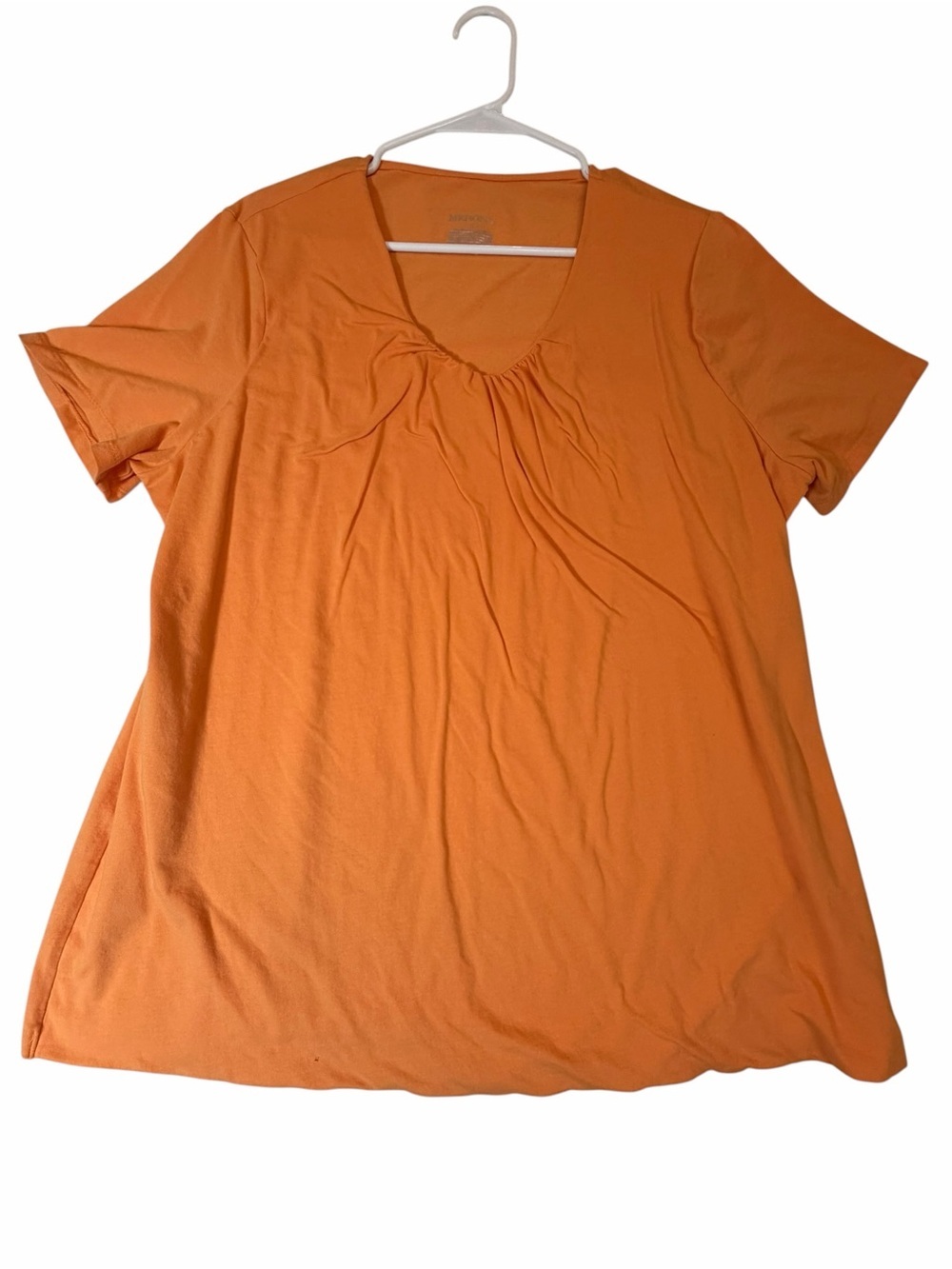 Merona Women's Orange Short Sleeve Scoop Neck Top